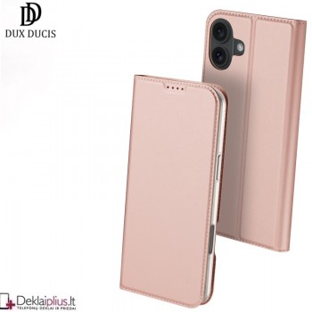 Dux Ducis Skin Pro dirbtinės odos dėklas - rausvas (Apple Iphone 16) Dux Ducis Skin Pro dirbtinės odos dėklas - rausvas (Apple Iphone 16)